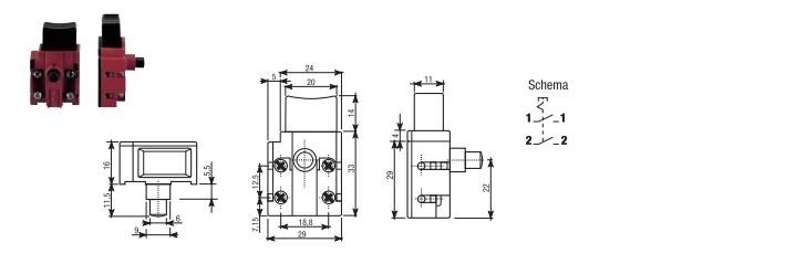 Interruttore levetta a88311 a8 pap on